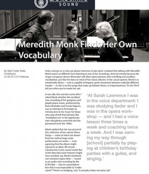 Meredith Monk Finds Her Own Vocabulary