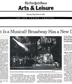 Just What Is a Musical? Broadway Has a New Definition